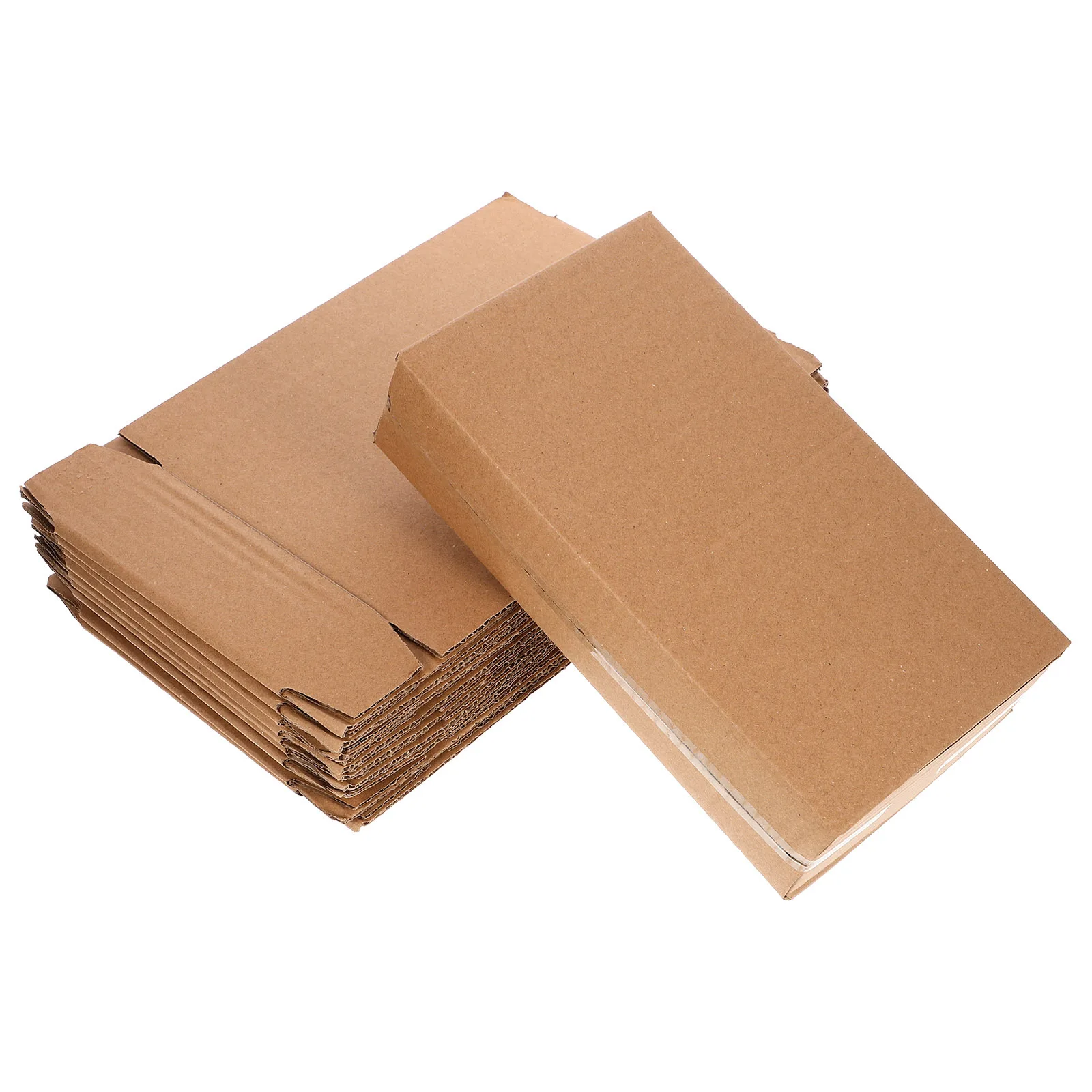 10 peças caixas de transporte espessadas de placa ondulada para embalagens de armazenamento de pequenas empresas em movimento pacote de papel artesanal