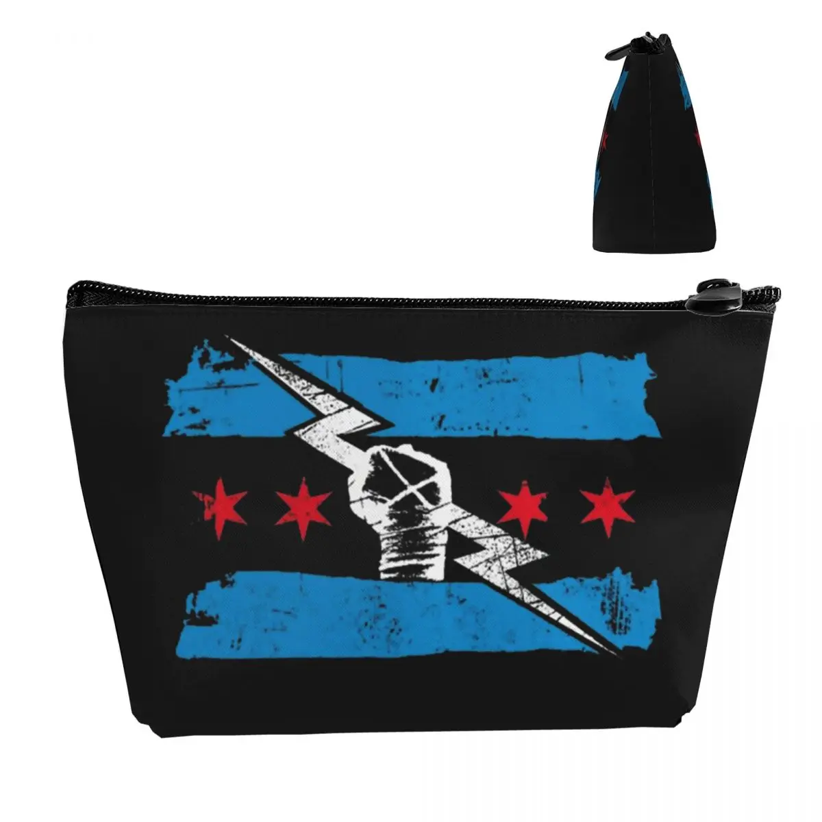 

Cm Punk Logo Travel Cosmetic Bag Makeup Bag Lipstick Bag Cosmetic Case Cosmetics Organizer For Women Female Gift