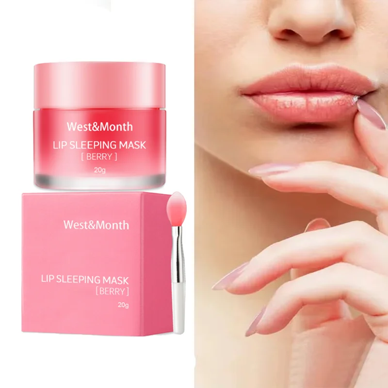 

Natural Berry Lip Sleeping Mask Night Sleep Maintenance Moisturizing Fade Lines Nourishing Lip Balm Skin Care Korean Cosmetic