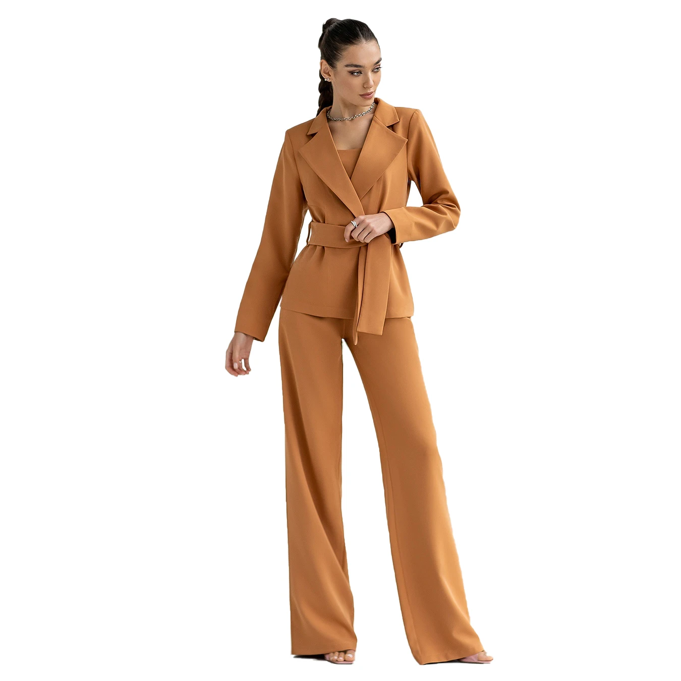 Lente Tailored Vrouwen Broek Past Pure Kleur Mode Dames Prom Formele Gast Wear Voor Bruiloft 2 Stuks