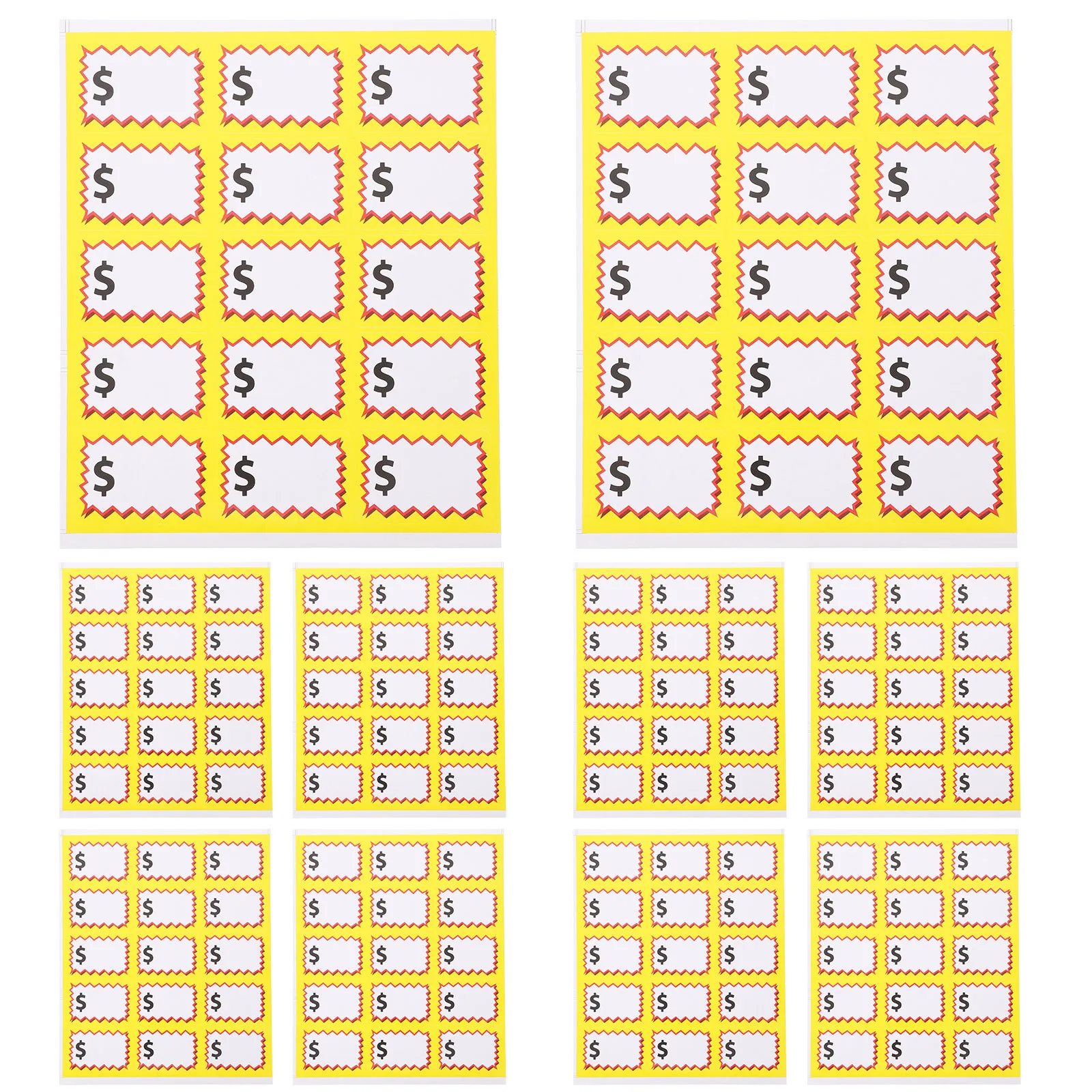 

10-листовая наклейка с ценой, распродажа в гараже, записываемые наклейки для продажи двора, съемные клейкие ценники для ценей розничного магазина