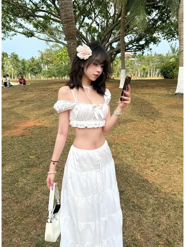 

Tnted Summer Vaion Sle Slim или жилет с поясом и юбкой, комплект плиссированного дизайна, однотонный костюм из двух предметов с низкой талией