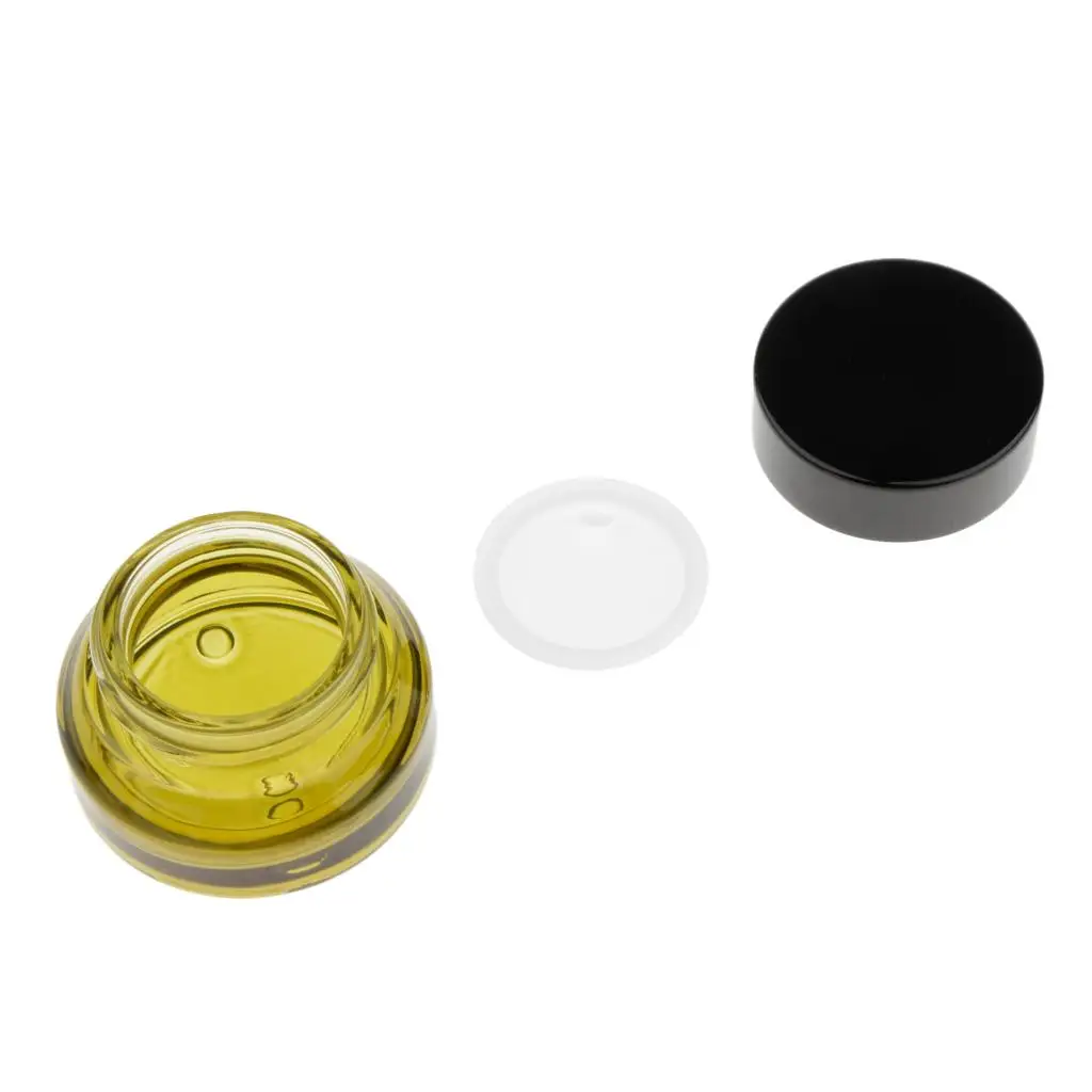 Glass Empty Cream Container Portable Makeup Jar Mini Cosmetic Palette Empty Case for Face Cream Travel