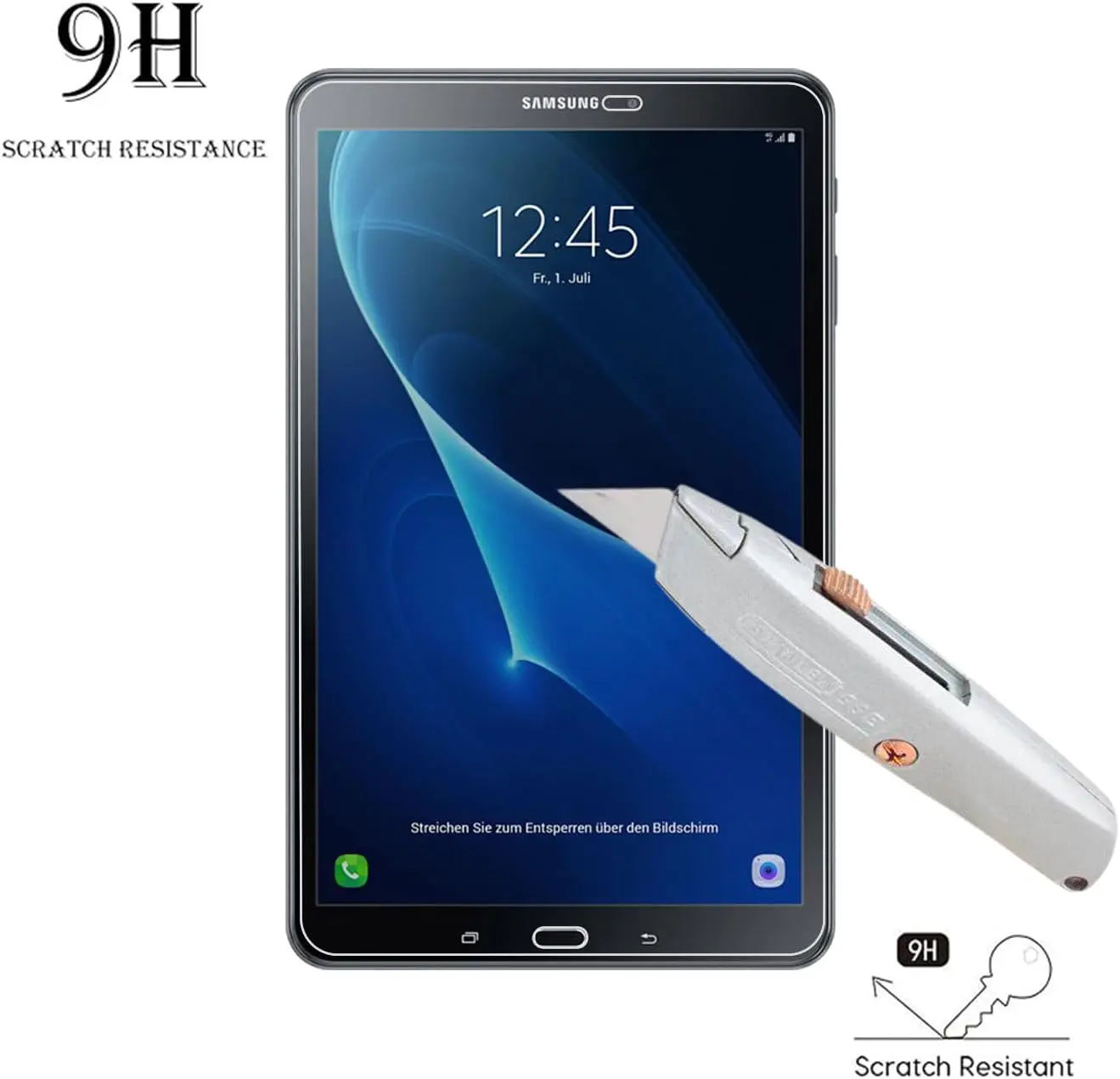 2pcs 9H Tempered Glass For Samsung Galaxy Tab A A6 10.1'' 2016 SM-T580 T585 Clear Anti Scratch Screen Protector Protective Film