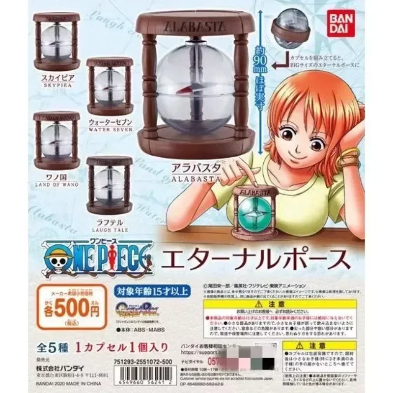 Original BANDAI Cute One Piece Figure Anime Nami Conrad Rudolph Eternal Pointer Compass Kawaii Gashapon Capsule Toys Gifts