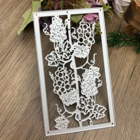 Grape Vine Hollow Frame Metal Cutting Dies DIY Scrapbook Card Making Handcraft Die Cuts