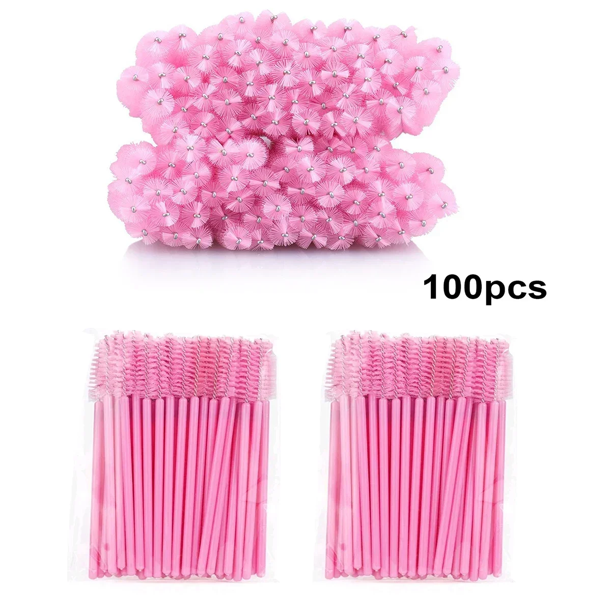 100 pièces outils cosmétiques de maquillage brosses à cils jetables Spoolies Micro cils Mascara baguettes peignes en gros pour Extension de cils