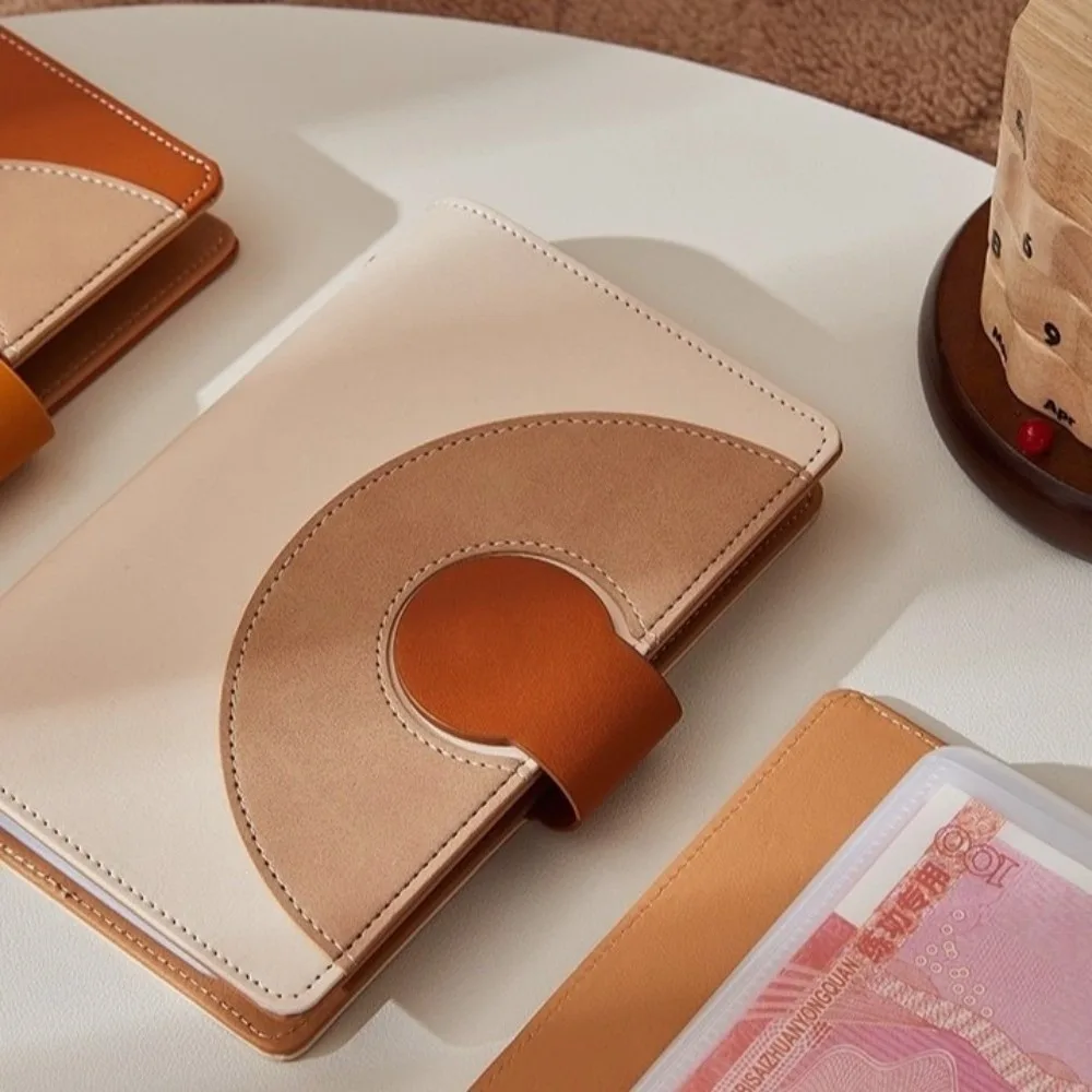 New Large Capacity Cash Savings Book Magnetic Snap PU Financial Management Wallet Coins Wallet Financial Management