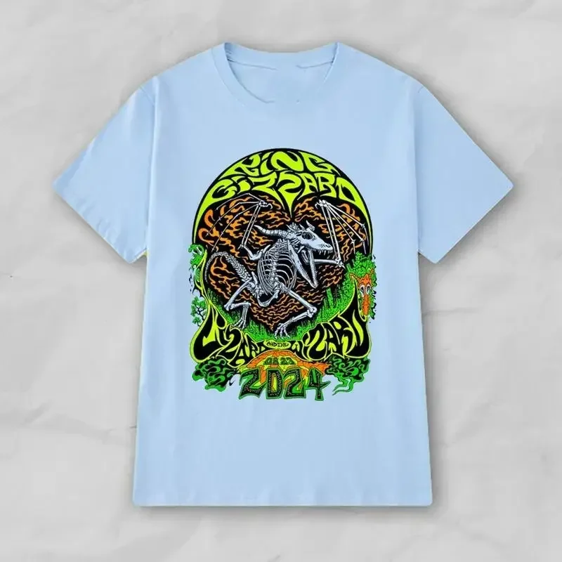 NEW King Gizzard The Lizard Wizard On August 2024 Blue T Shirt AM24