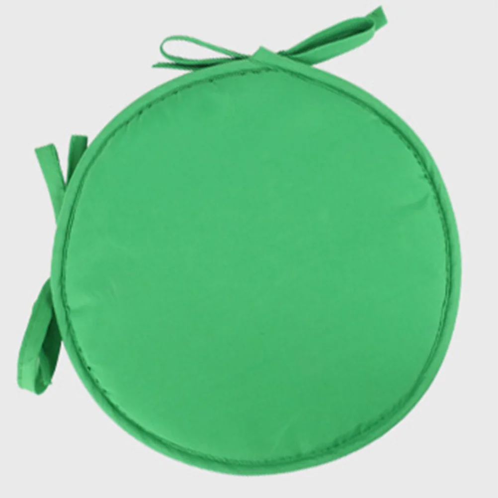 

1Pcs Round Seat Pad 38cm Green for Chair Sofa Bed with Straps Home Office Decorative Gift Seat Cushion Dining Room Chair Pads
