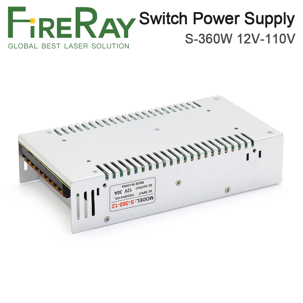 FireRay 360W Switch Power Supply S-360W DC12V-110V Single Output for Laser Machine