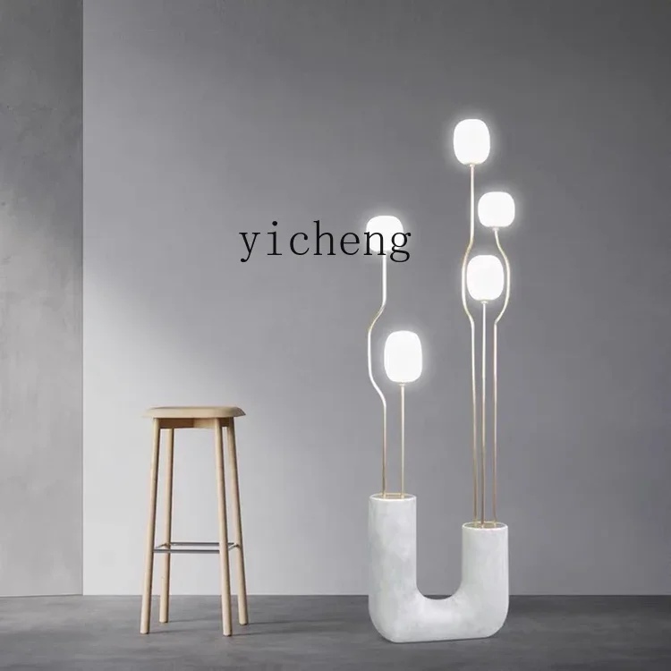 Living Room Floor Stand Decoration Modern Vertical Bedside U-Shaped Sofa Bedroom Exhibition Hall Luminous Ornaments