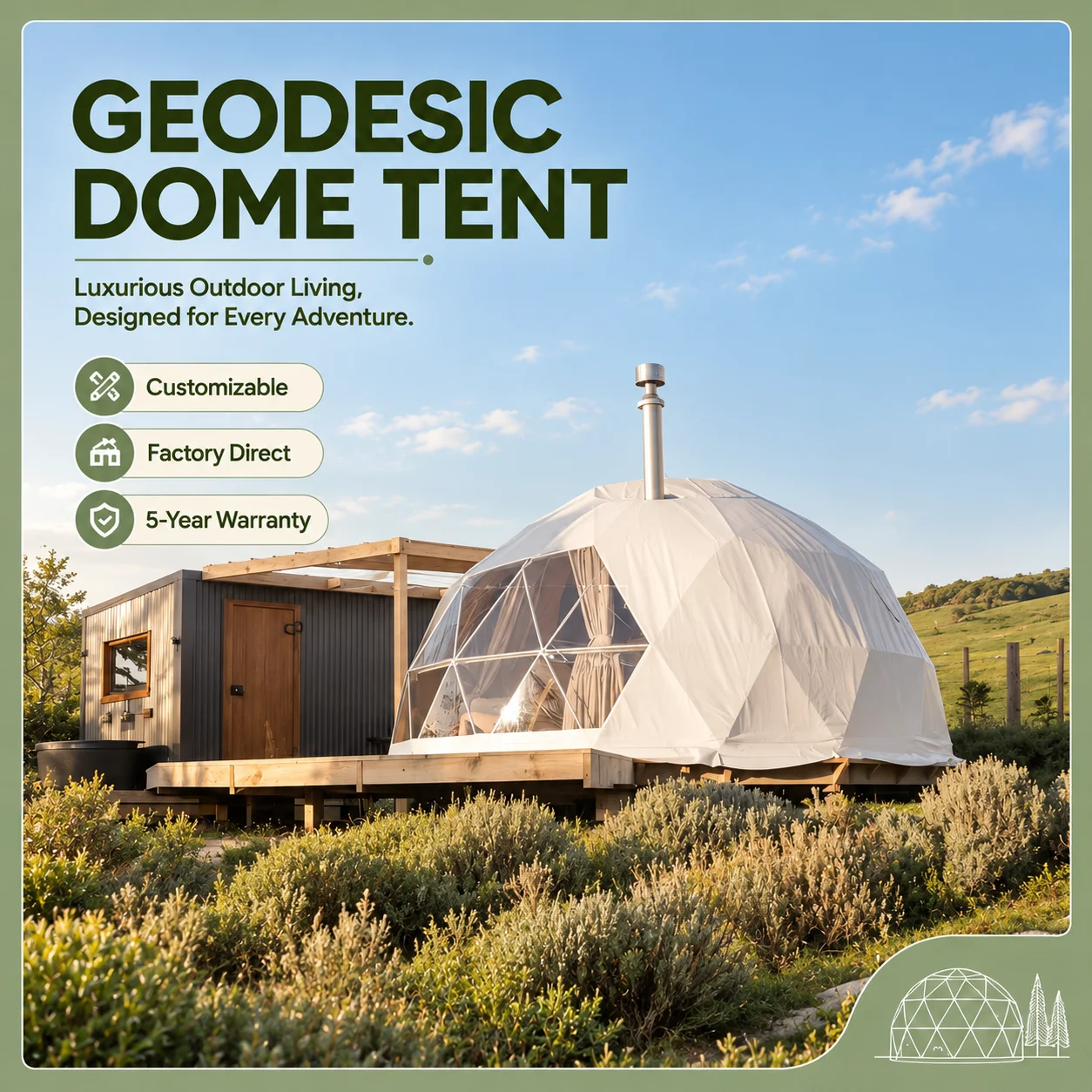 Outdoor Camping Spherical Igloo Dome House, Custom Four Season Glamping Dome Tent With Bathroom For Hotel