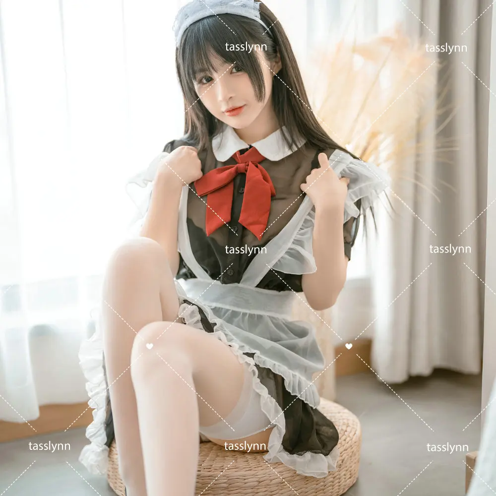 Nenetvt Nữ Cô Gái Lolita Đồng Nhất Bộ Đồ Cho Trang Phục Người Hầu Gái Đầm Cosplay Gợi Cảm Cuối Đêm Nữ Giúp Việc Người Pháp Trang Phục