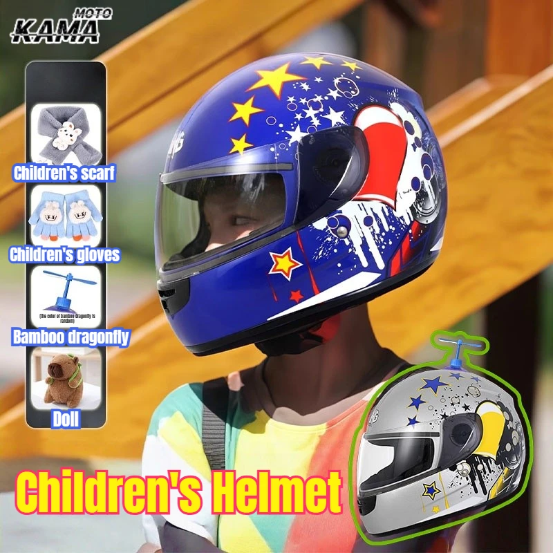 

Children's Kart Helmet Electric Car Children Warm Motorcycle Helmet Baby Battery Car Full-coverage Safety Helmet