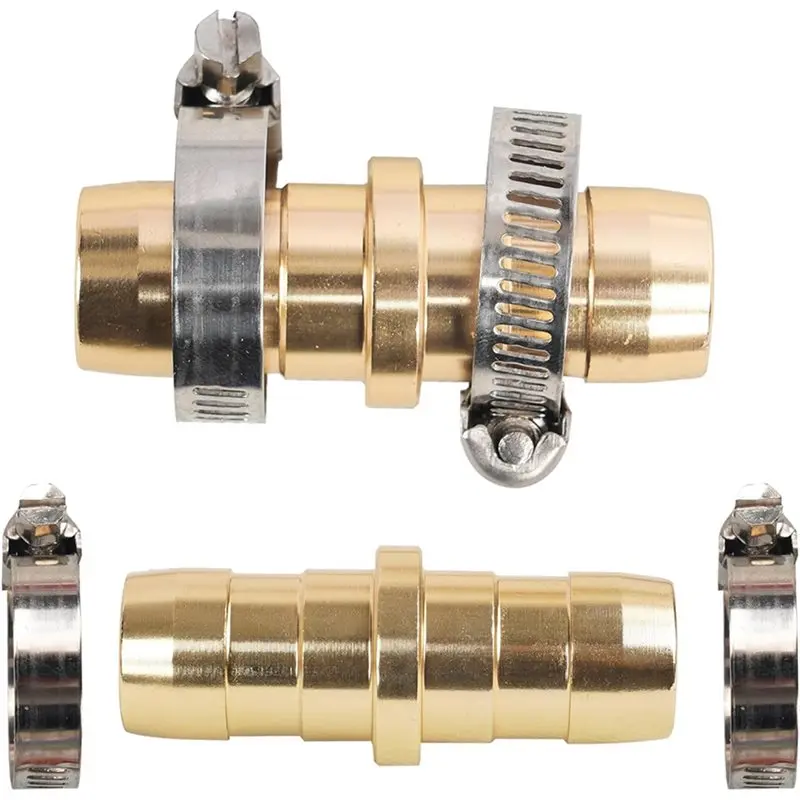 A19F-Schlauch-Reparaturset, 4er-Pack für 3/4"- 5/8" Wasserschläuche mit Edelstahlklemmen zur Befestigung von Gartenschläuchen – Detail 3