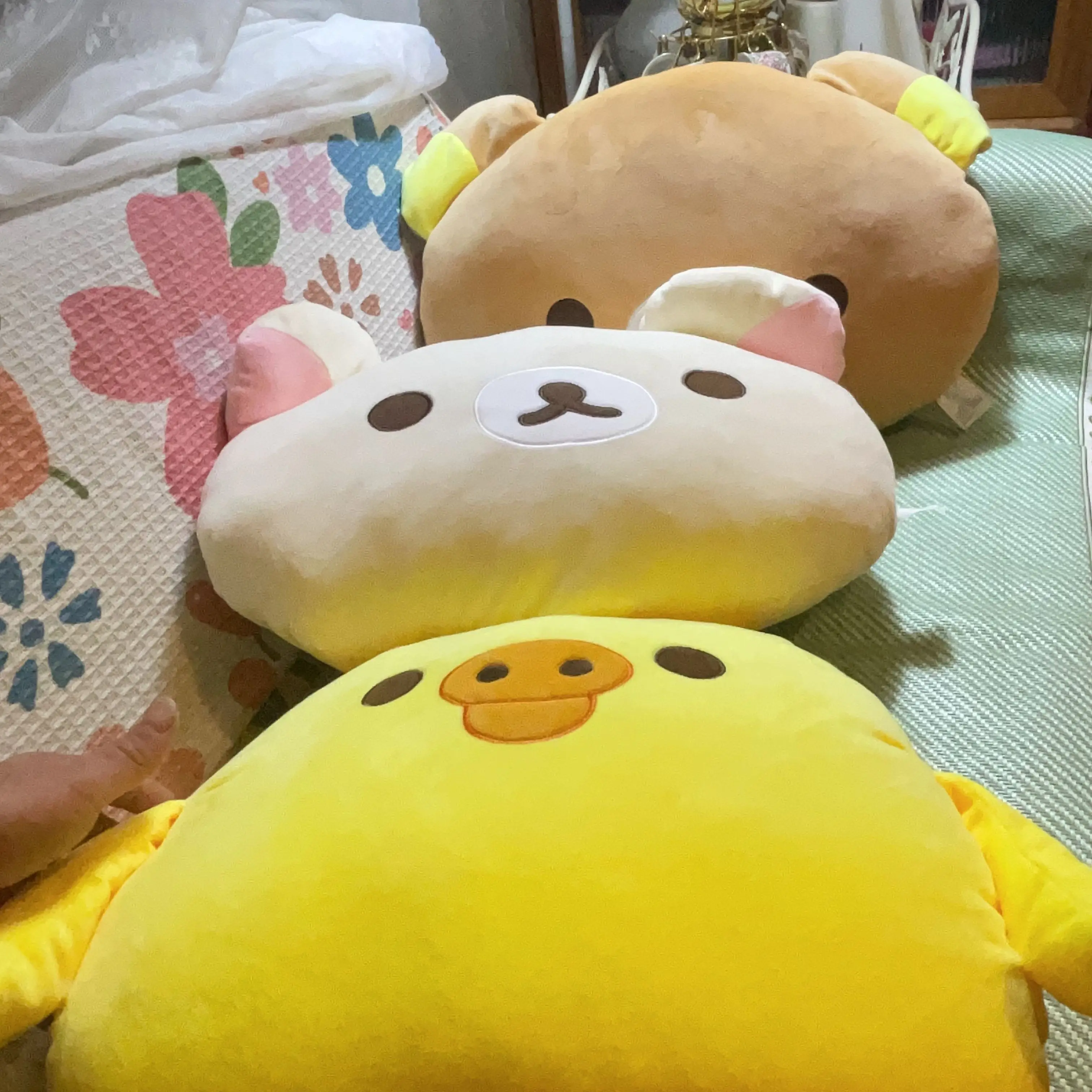 Schattig Rilakkuma Pluche Kussen Kiiroitori Gevulde Pop Mooie Anime Sofa Kussen Kawaii Animal Room Decor Verjaardagscadeautjes voor Kid