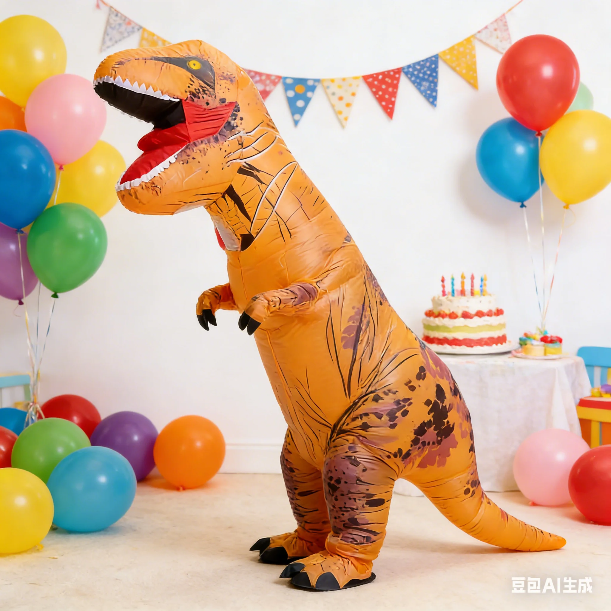 

Inflatable Dinosaur Costumes Tyrannosaurus Rex Set, Animal Funny Props Inflatable Doll Costumes