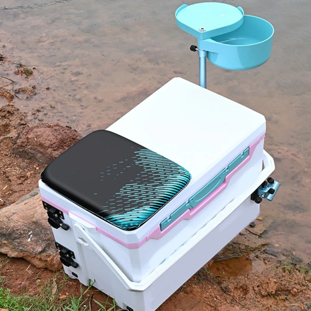 Fishing Box Seat Cushion with Waterproof PU Cover and Breathable Memory Foam Core for High Resilience and Comfort