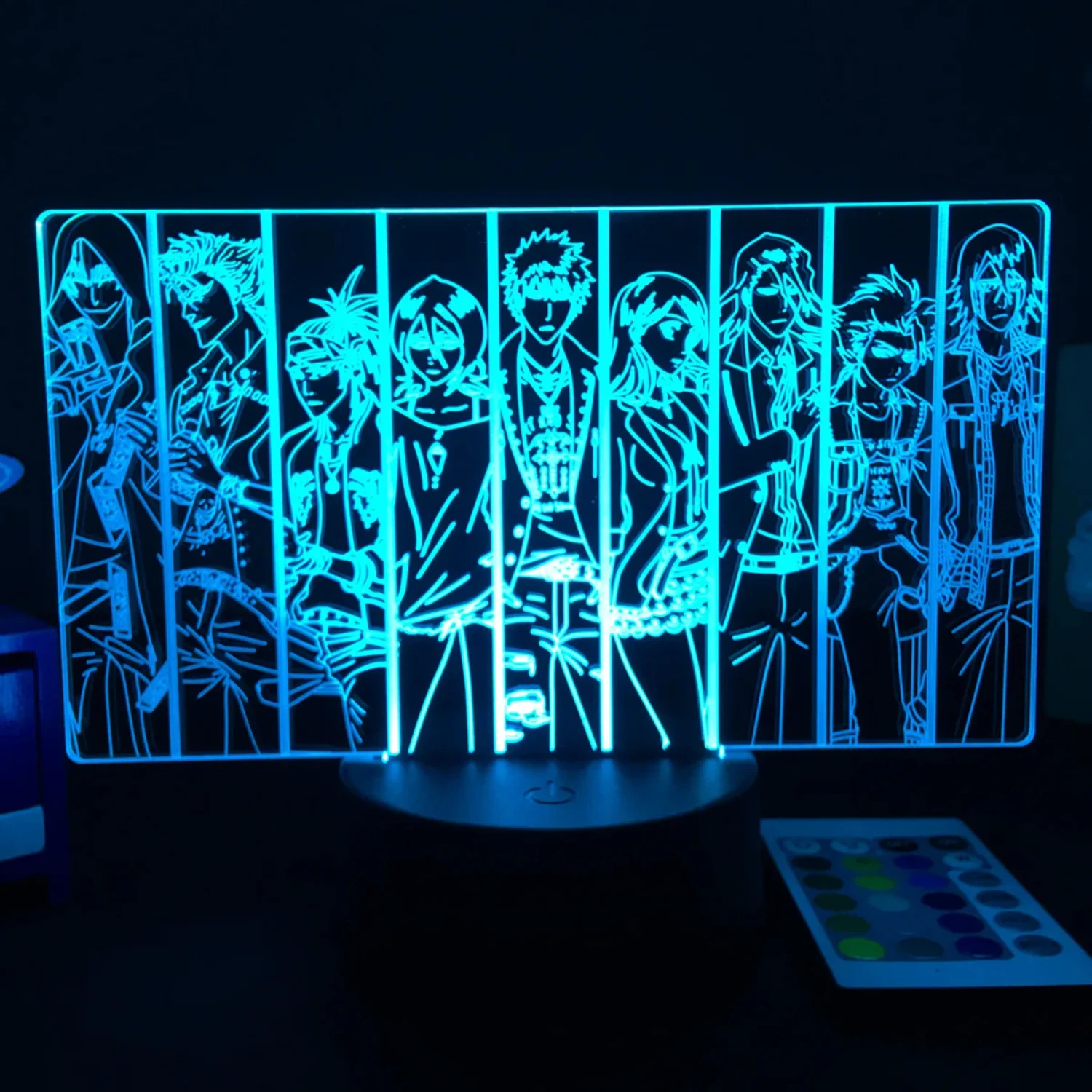 Vibrant and eye-catching Colorful Bleach Anime 3D LED Night Light - Unique and colorful bedroom decoration - Bright and colorful