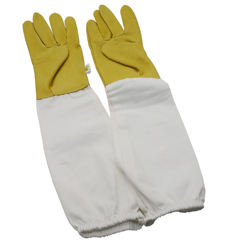 Guantes de apicultura de piel de oveja, herramientas de apicultura profesional, antipicaduras de abejas, 1 par