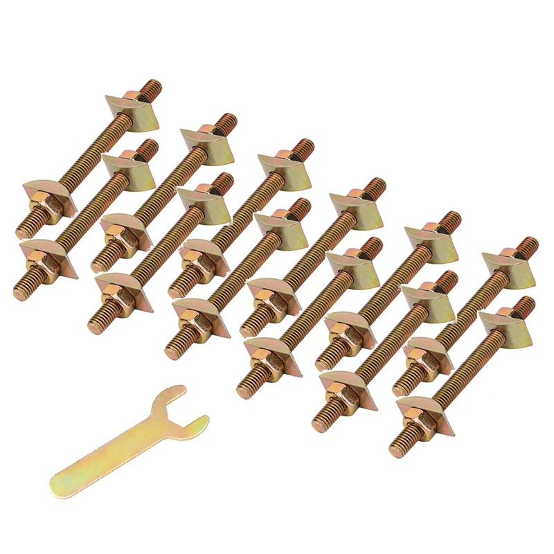 

12Pcs Countertop Connector Bolts, M8x100mm Countertop Joint Fasteners, Furniture Fastening Connectors