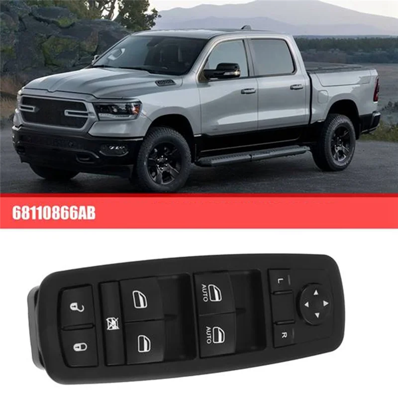 

Practical 1 PCS Car Master Power Window Switch Front Left Driver Side Black Automotive Supplies For Dodge Ram 1500 2013-2015 681