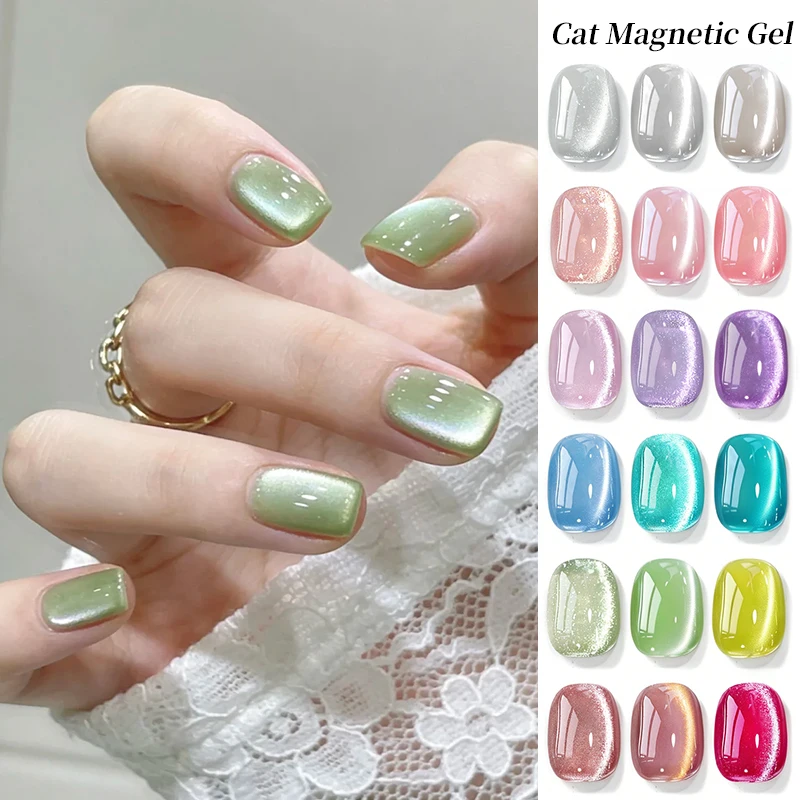 BORN PRETTY 10ml 35 Colors Cat Magnetic Gel Polish Water Light Summer Holographics Soak Off Long-Lasting UV Gel Nail Art At Home