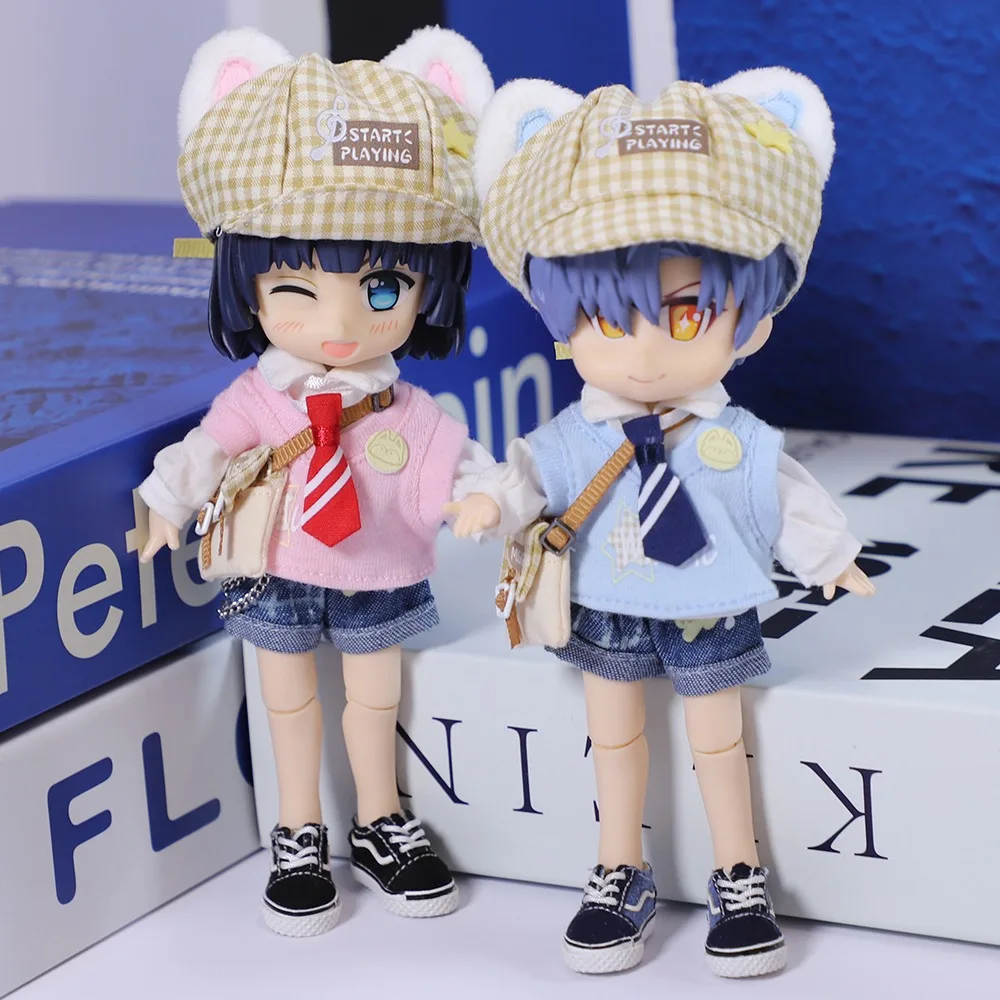 Ob11 vestiti per bambini giacca e gilet stile giacca a vento stile 1/12 BJD GSC molly P9 vestiti per bambole