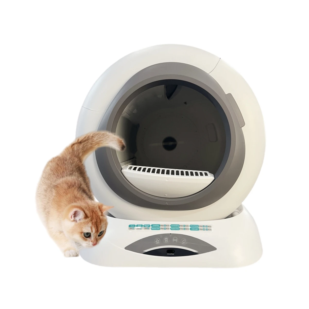 

Self-Cleaning Cat Litter Box Large Capacity Automatic Cats Toilet WIFI App Control Smart Auto Cleaning Cat Litter Box