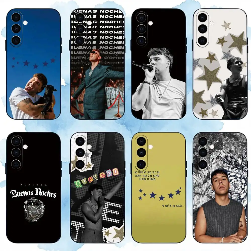 B-Buenas Noches Quevedo Gift Phone Case For Samsung Galaxy A73,A72,A71,A70,A53,A52,A51,Soft Silicone Black Cover