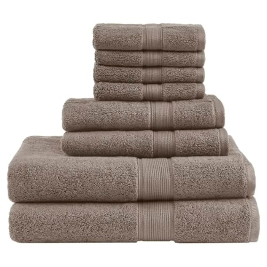 

800GSM Bathroom Towel Set of 8 100% Cotton Bath Towel Set for Bathroom Luxurious Highly Absorbent 2 Bath Towels 2 Hand Towels 4