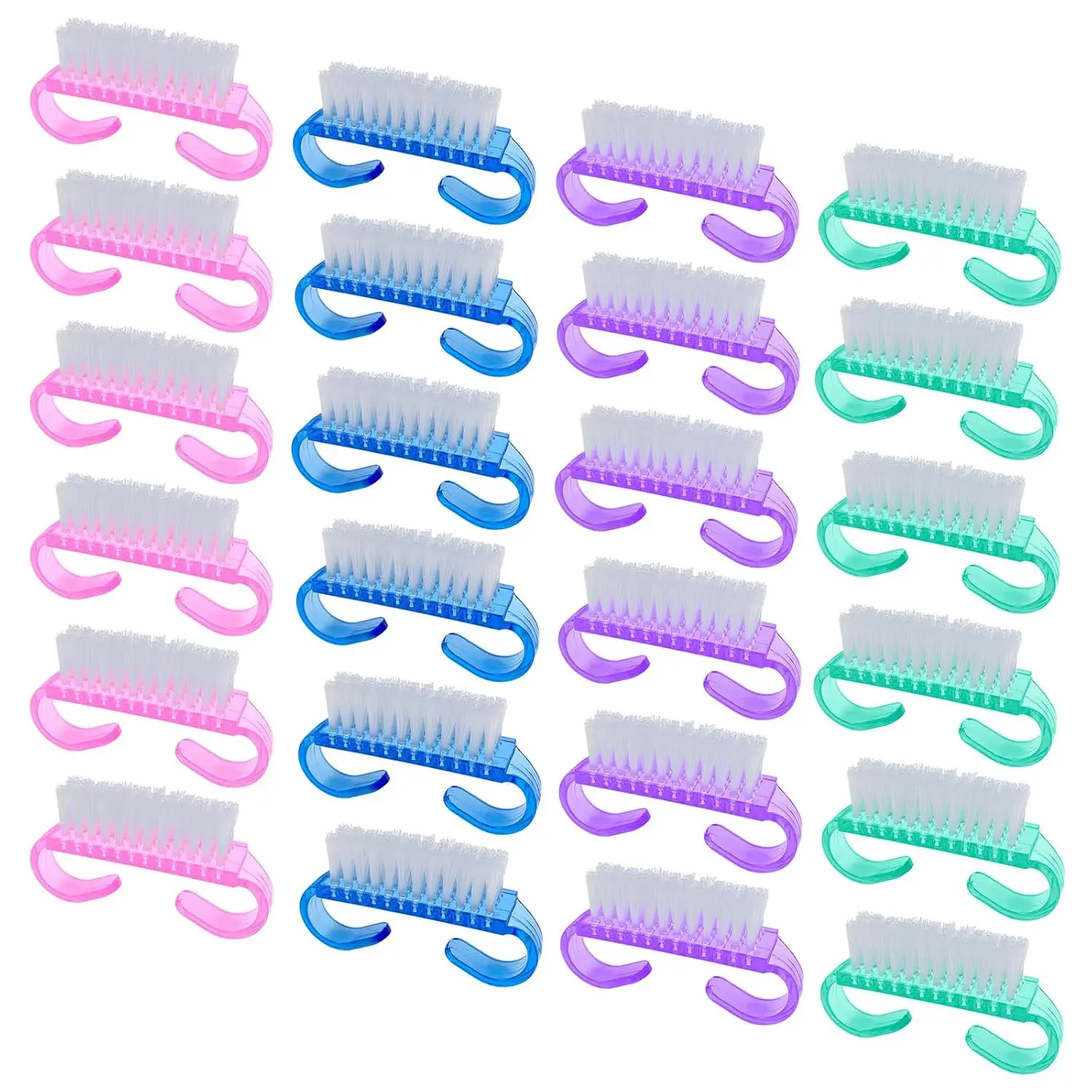 

24 Pack Small Nail Brushes, Hand Scrub Cleaning Brush Kit for Women Men, Multicolor
