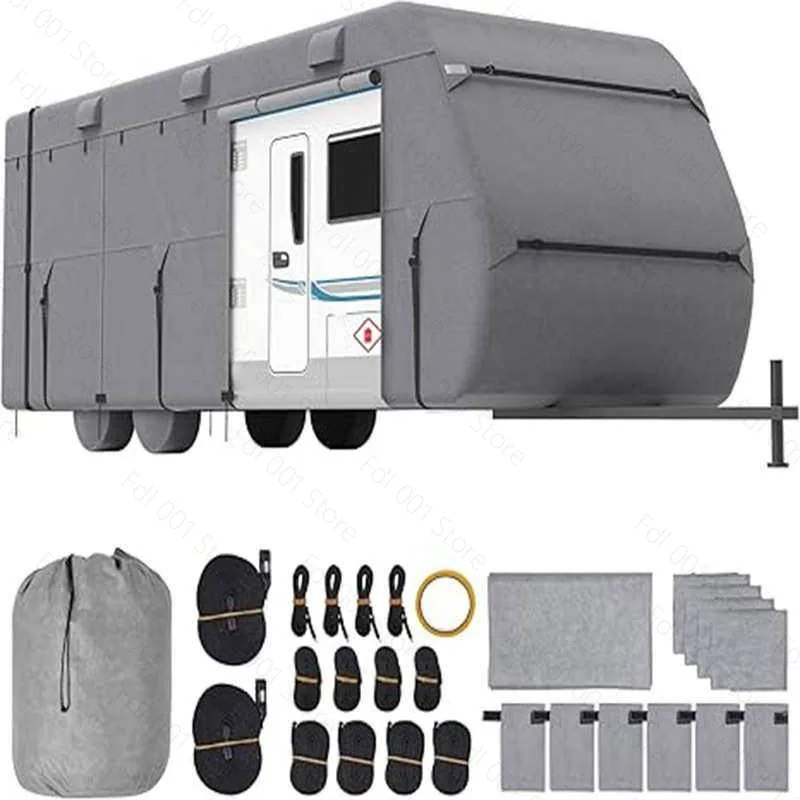Camping RV Cover Waterproof Touring Car Cover Oxford Cloth Trailer RV Cover Sunroof Convertible Hardtop