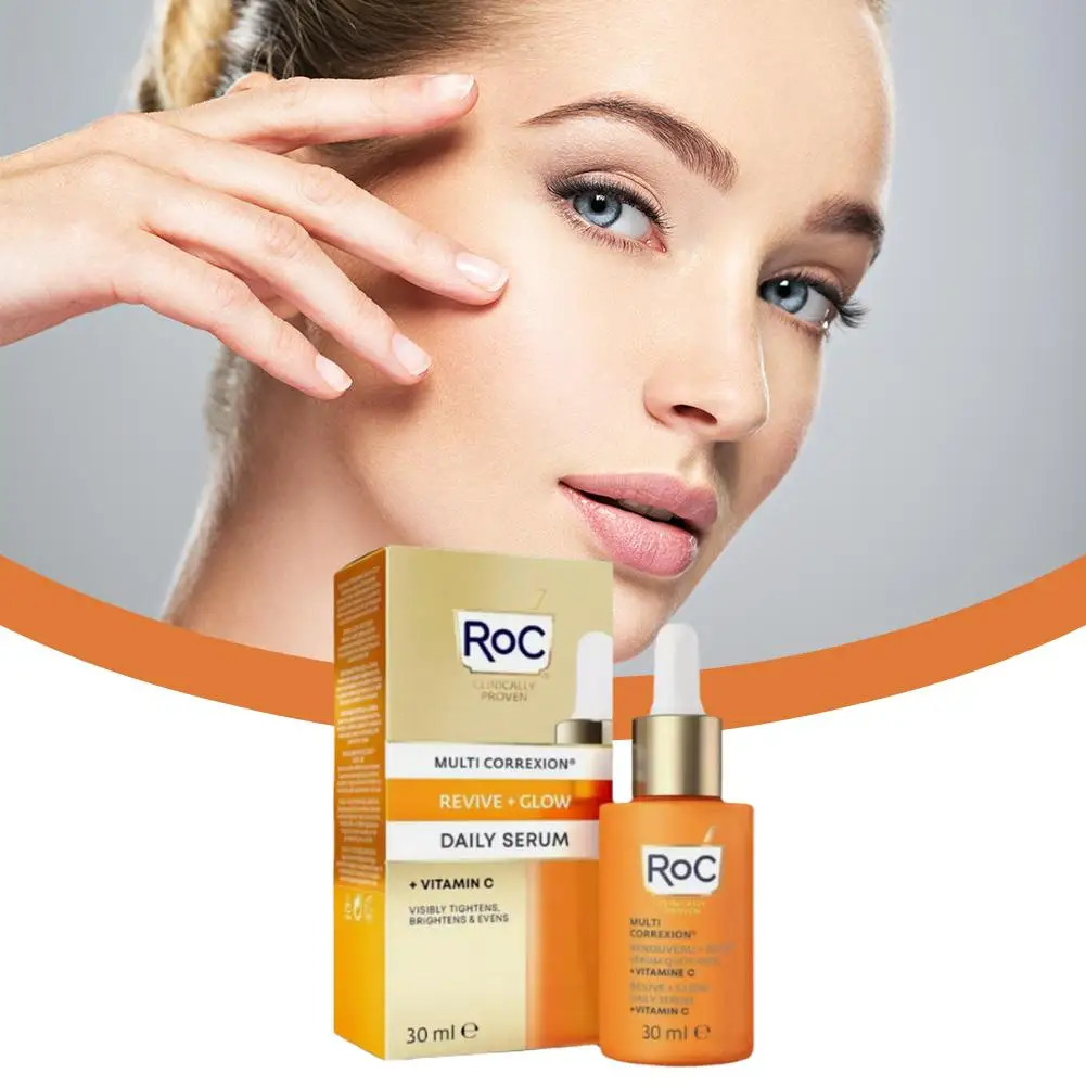 ROC Vitamin C Daily Essence Hyperoxidant Brightening Face Cream Fade Fine Lines And Wrinkles Delikatne serum do pielęgnacji skóry twarzy