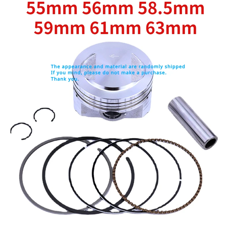 Dla motocykla zmodyfikowany 56mm tłok, 55mm 125, 4V kute 58.5mm tłok grupa 59mm środkowy Cylinder 61mm tuleja wtykowa 61mm 63mm