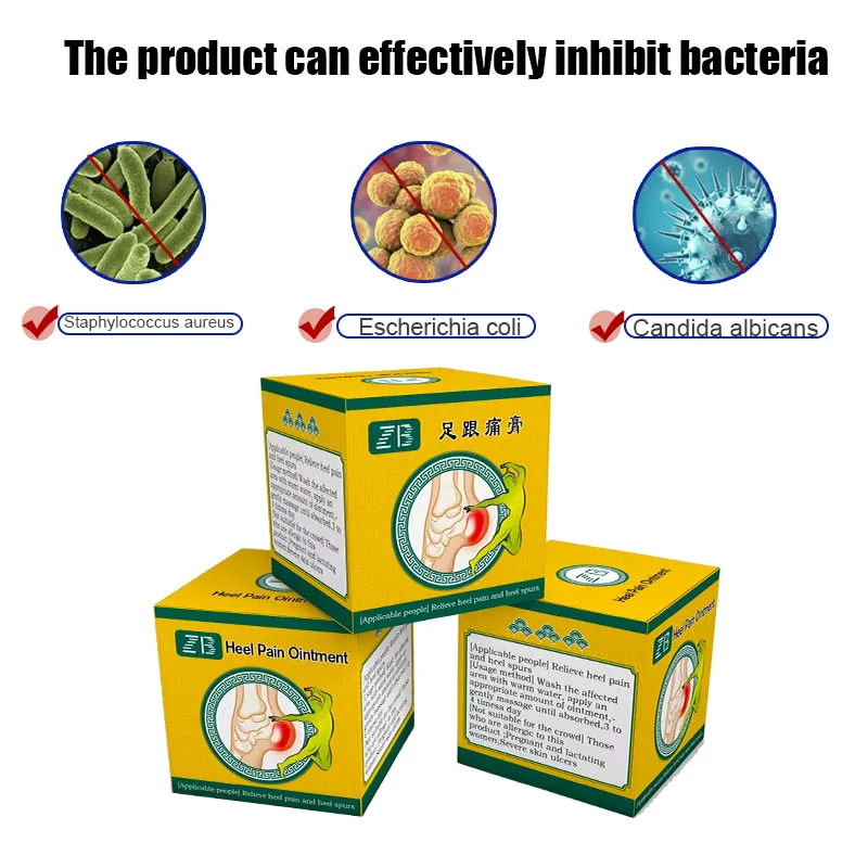 ZB 20g unguento per il dolore al tallone alle erbe cinesi per il dolore alla tendinite d'achille In cuscinetti per il tallone sollievo dalla crema unguento per fascite sperone del tallone