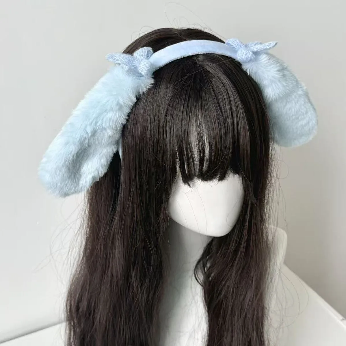 Cute Bunny Ears Headband Plush Rabbit Hair Hoop Headwear Cosplay Costume Hair Accessories For Girl Party