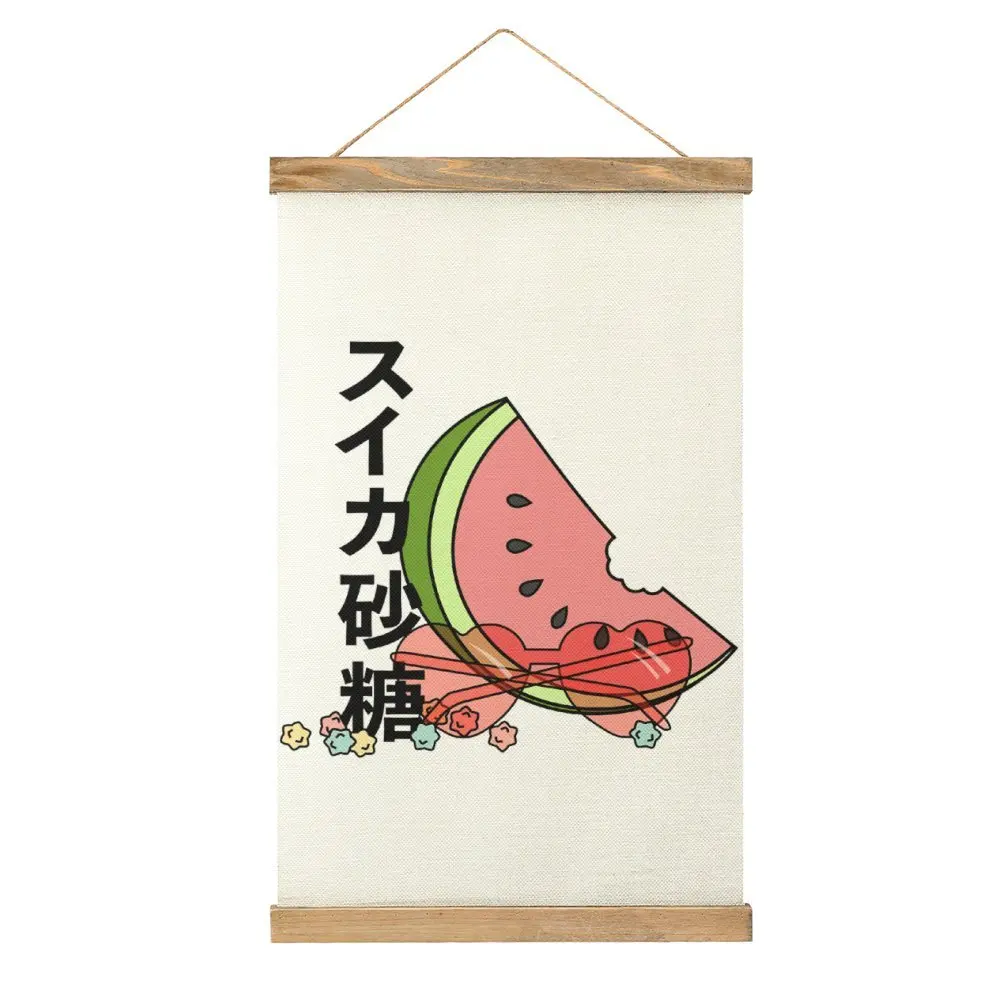 

Cute Suika Watermelon Sugar Classic For Sale B Canvas Hanging Picture Wall Decoration Funny Novelty Kitchen Picture Style Hang