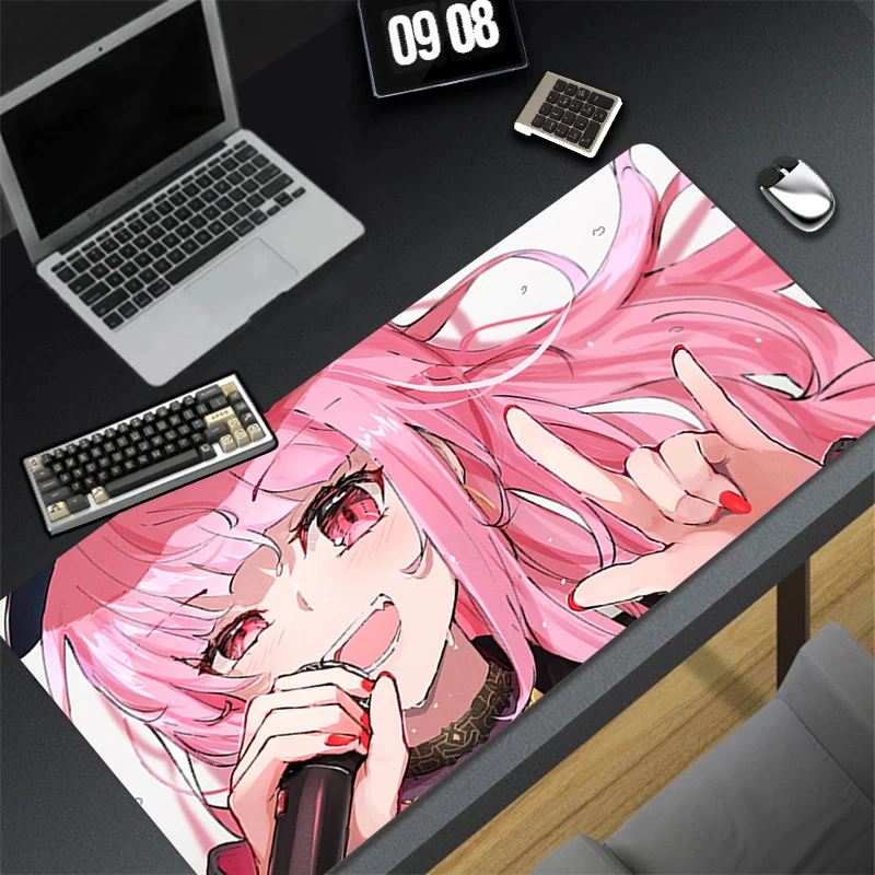 Mousepad Komputer Alas Mouse Baru Alas Keyboard Alas Mouse Hololive Mori Calliope Gamer Karpet PC Kantor Lembut Alas Meja Alas Desktop