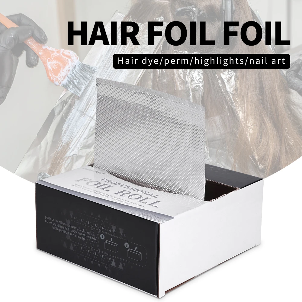 

Professional Heavy Duty Aluminum Foil for Hair Coloring Highlights Bleaching Salon Barber Styling Tools 300pcs