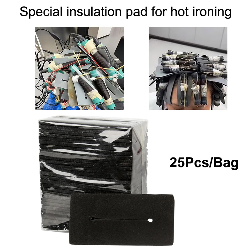 25Pcs Digital Perm Special Insulation Cotton Pad For Hair Salon Heat Resistant Thermal Pads Scald Accessor Hair Perming Strips