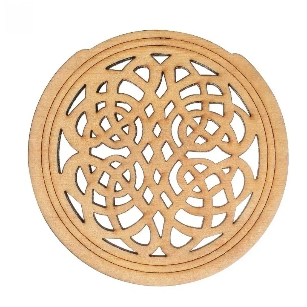 Wood Guitar Soundhole Cover Decorative Cutout Round Shape Acoustic Guitar Accessory Anti-Feedback Carved Pattern