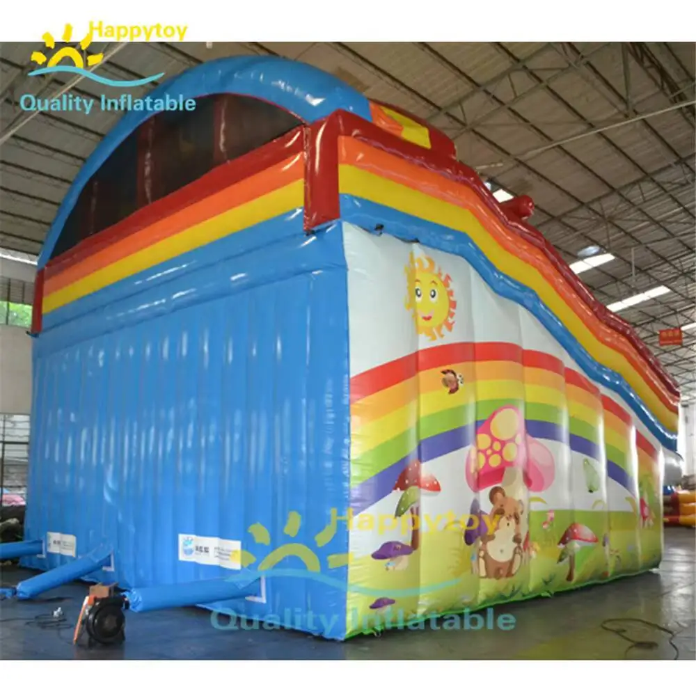 Outdoor kommerziellen aufblasbare regenbogen pool wasser rutsche
