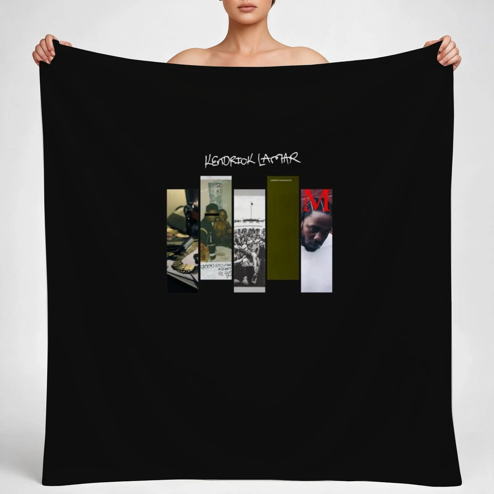 Kendrick Lamar Discography Classic T-Shirt Throw Blanket couch cozy soft plush fuzzy picnic outdoor blanket