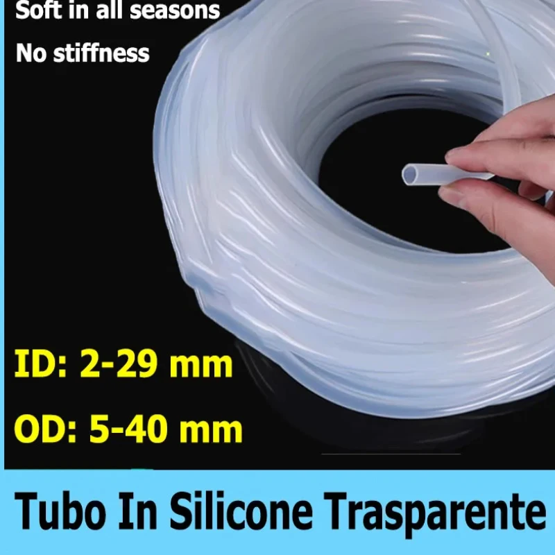 Peristaltic Pump Silicone Tube, High-Temperature Resistant Transparent Hose, Soft Rubber Sealing Strip