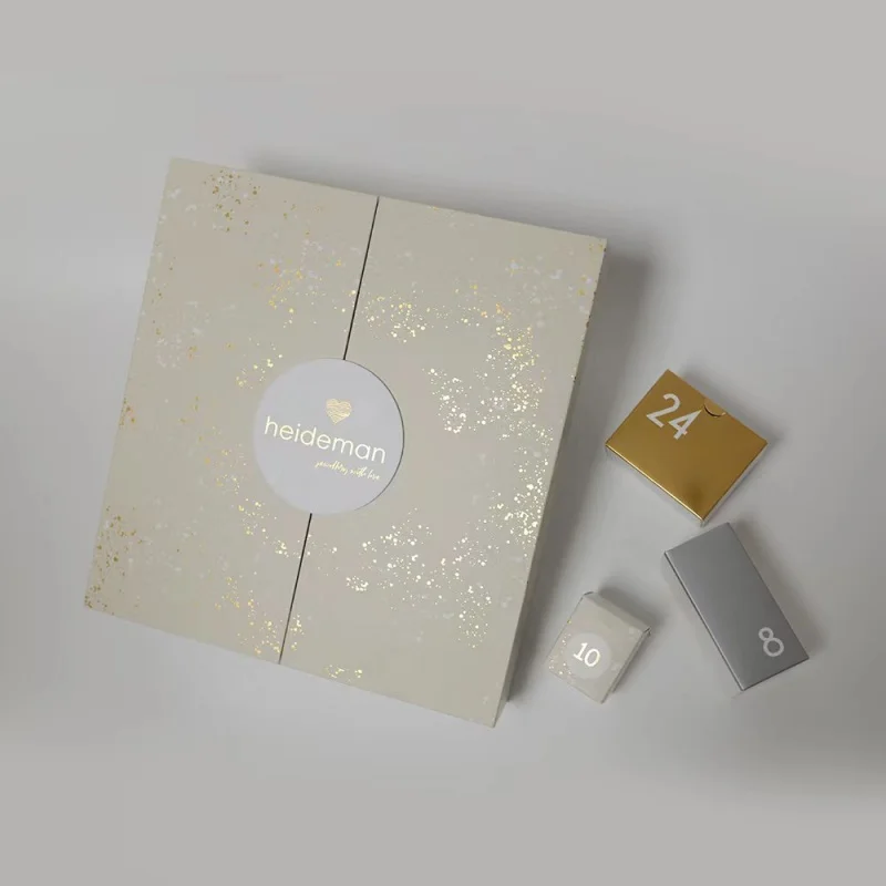 20 0piece.Custom.Custom Cardboard Box Jewelry Packaging Empty Beauty Advent Calendar Custom Box