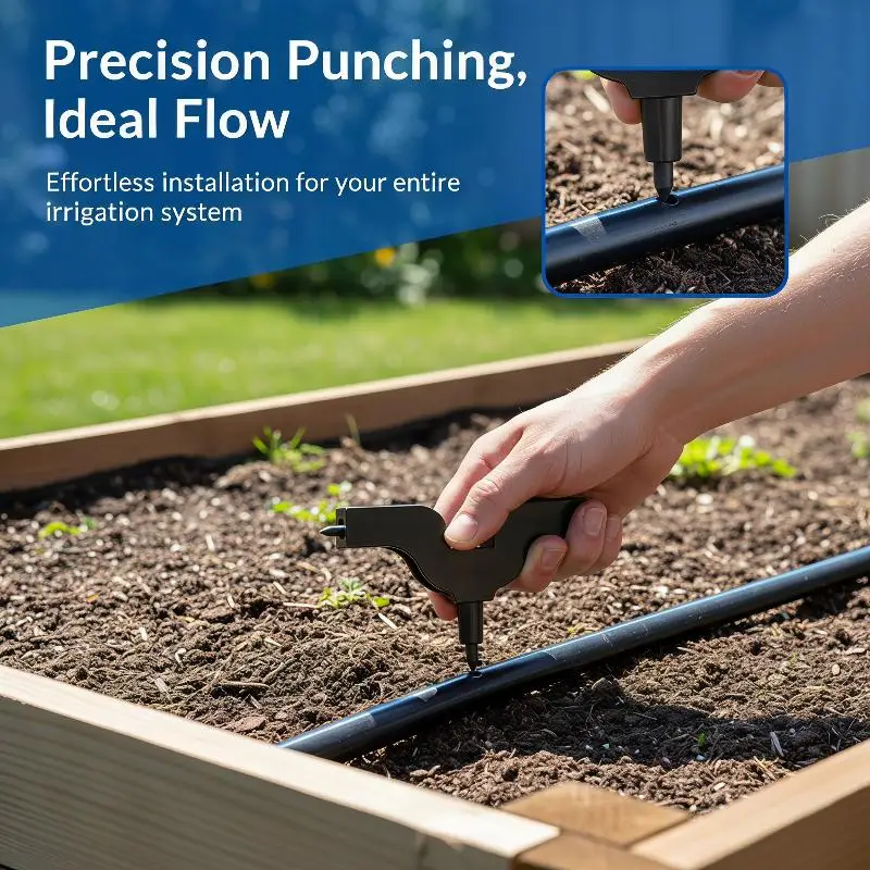 Drip Irrigation Tubing Hole Punch Drop-Resistant Sharp Durable Anti-Slip Grip for Outdoor Agricultural Irrigation Repair