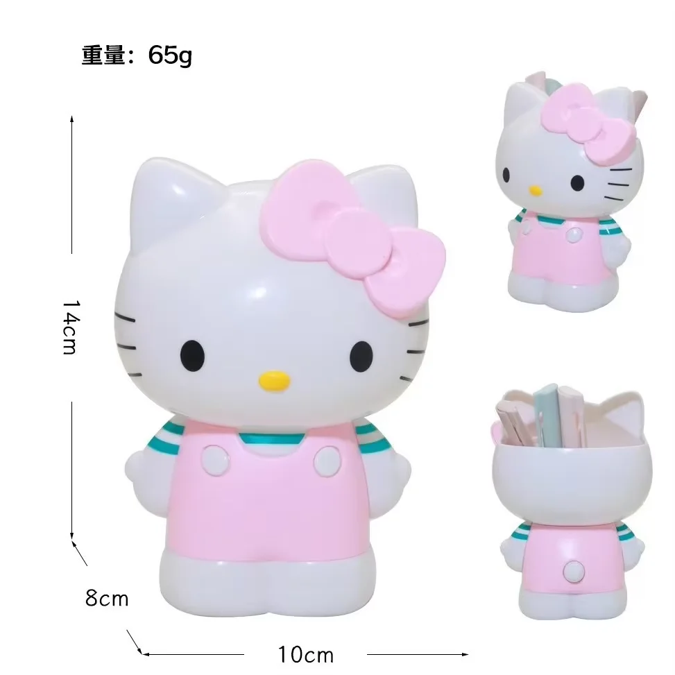 Boîte de rangement pour accessoires de dessin animé Kawaii Hello Kitty 2026, porte-stylos, idéale pour ranger les fournitures de bureau et les outils de maquillage.