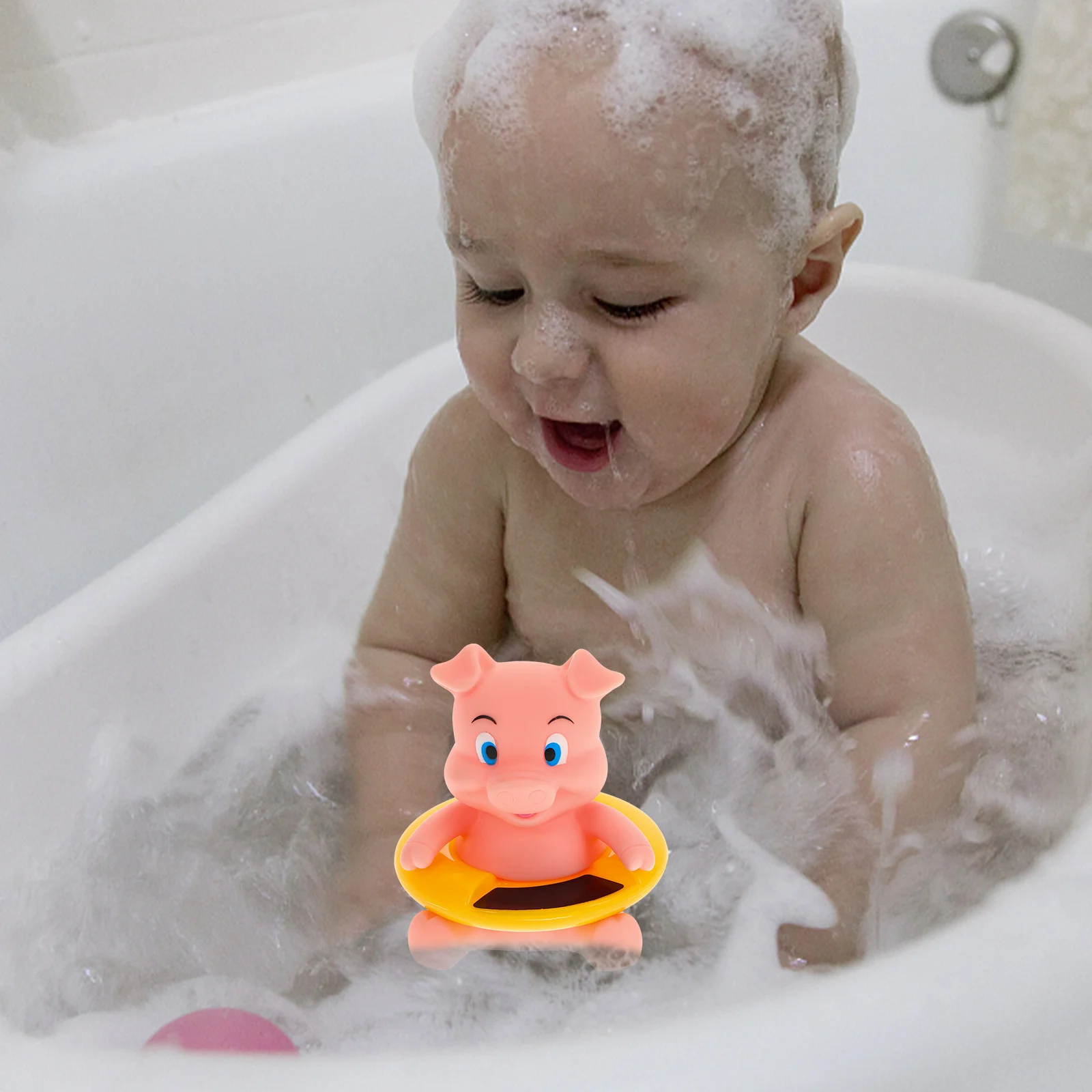 

1PC Cartoon Animal Thermometer Baby Bath Thermometer Multi-purpose Electronic Pool Thermometer for Bathtub Swimming Pool (Brown)